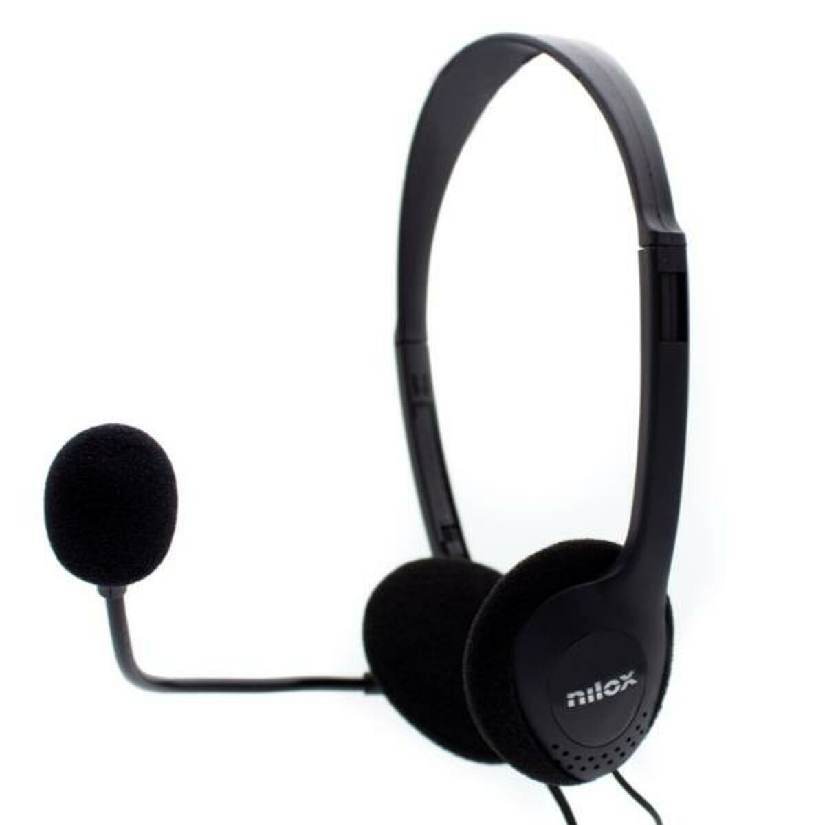 Hodetelefoner med Mikrofon Nilox NXCM0000004 Svart
